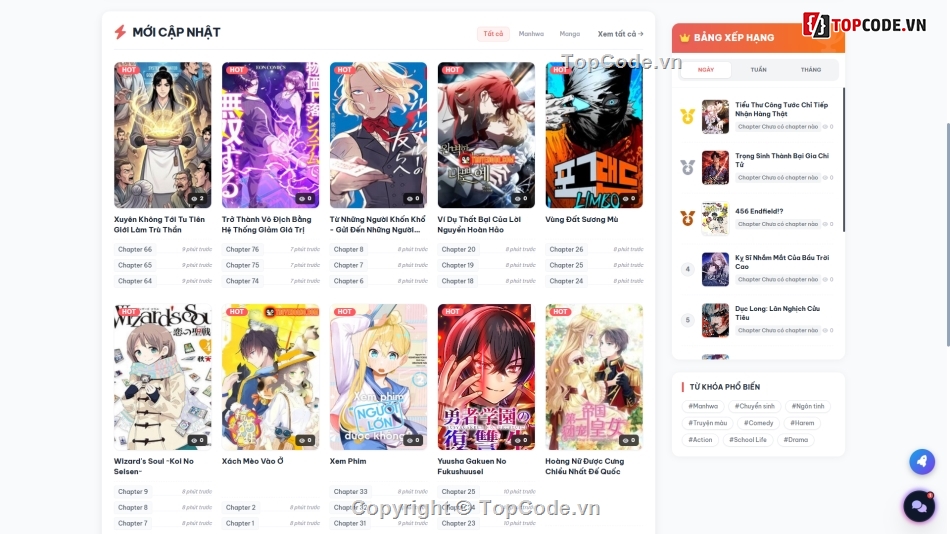 Code truyện tranh,Web đọc truyện,Web Đọc Truyện Tranh Nettruyen Clone,Code Web Đọc Truyện Tranh